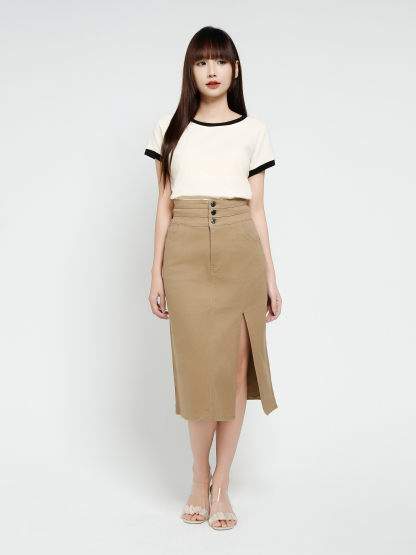 High Waist With Split Skirt 37802