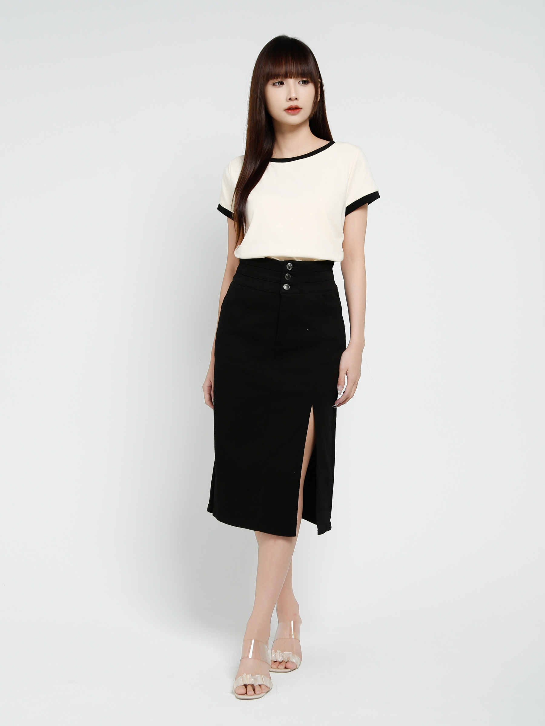 High Waist With Split Skirt 37802