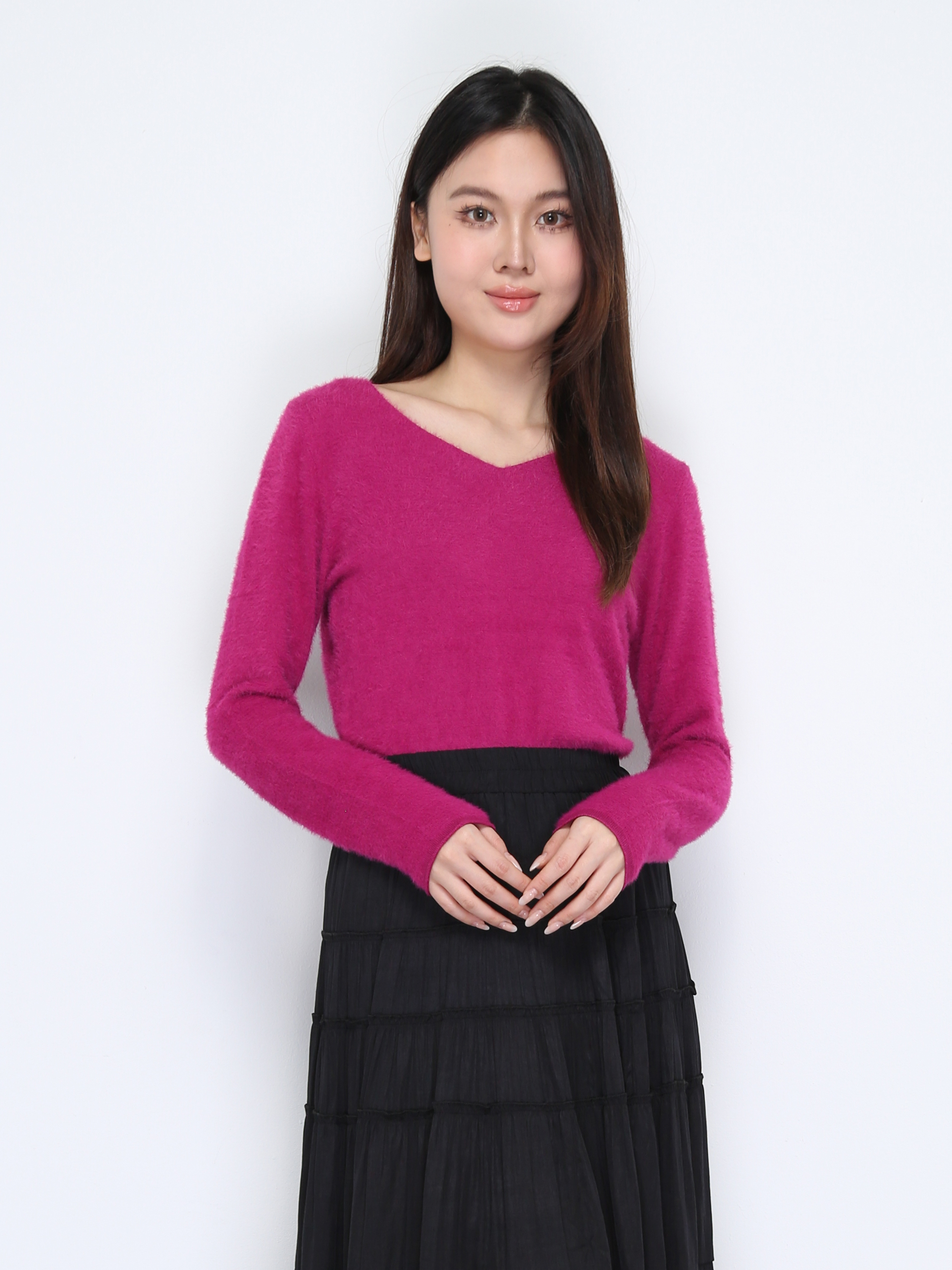 V Neck Long Sleeve Top 37793