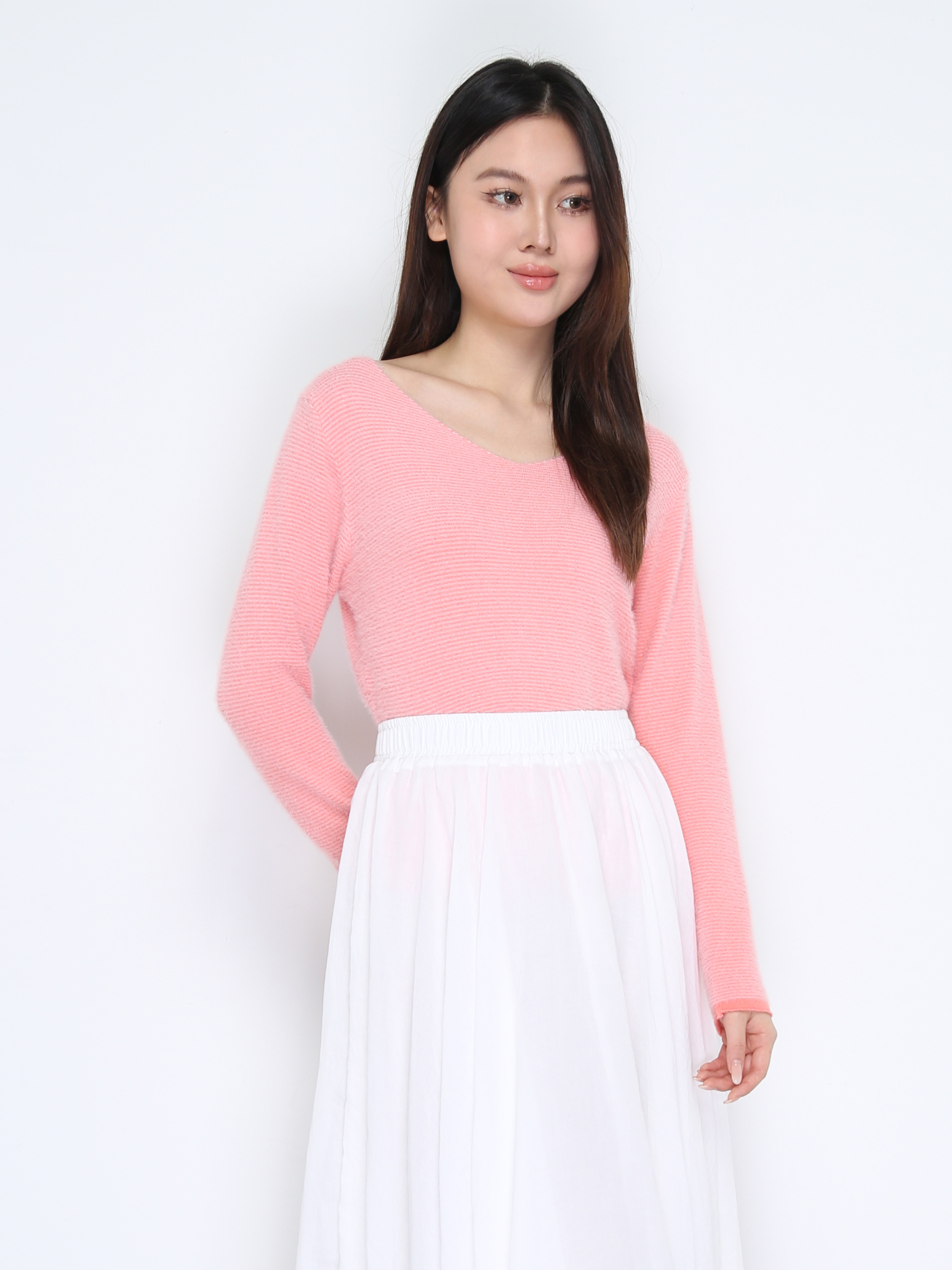V Neck Long Sleeve Top 37793
