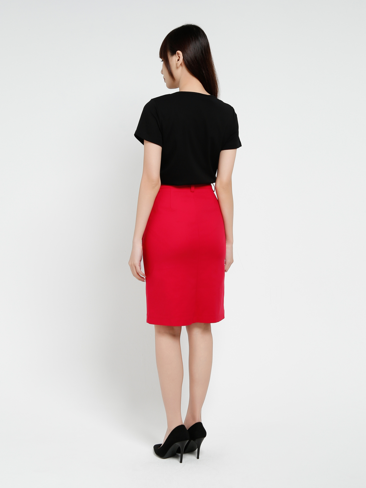 Side Decorative Button Skirt 37777