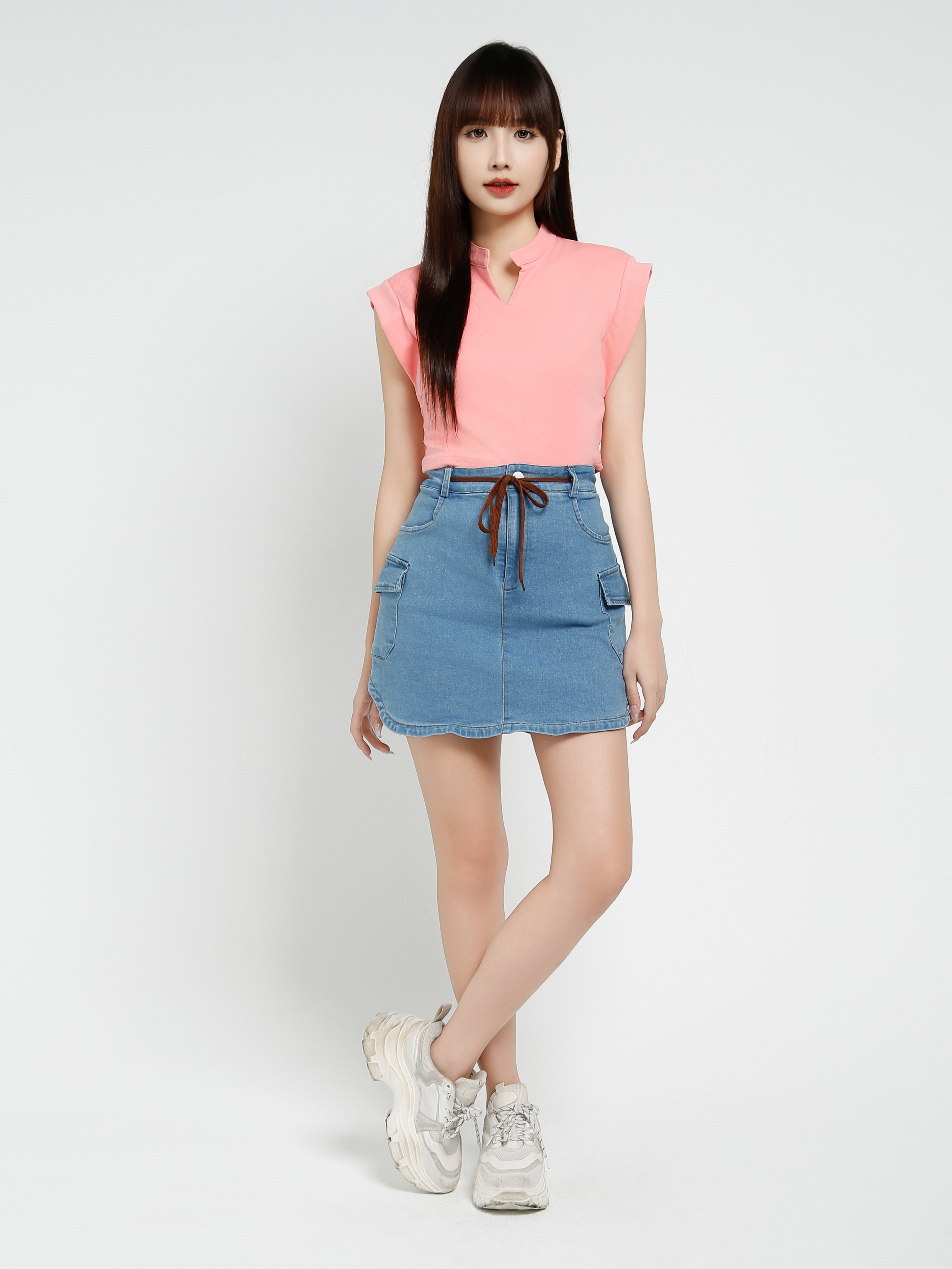 Denim Side Pocket Skirt Pant 37839