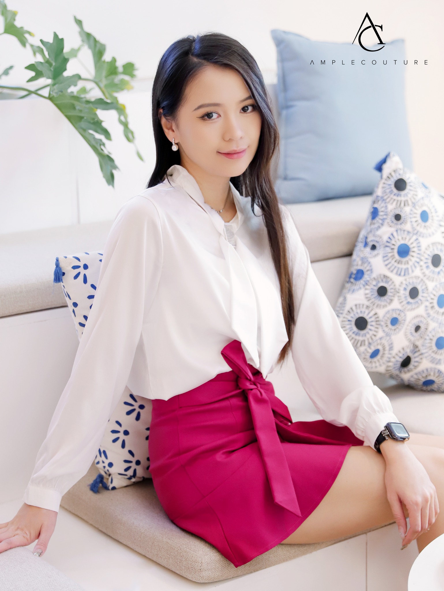 High Waist With Tie Up Skirt Pants 30243