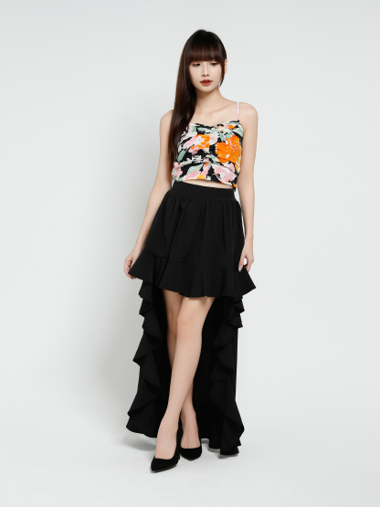 Sleeveless Top With Long Skirt Set 37853