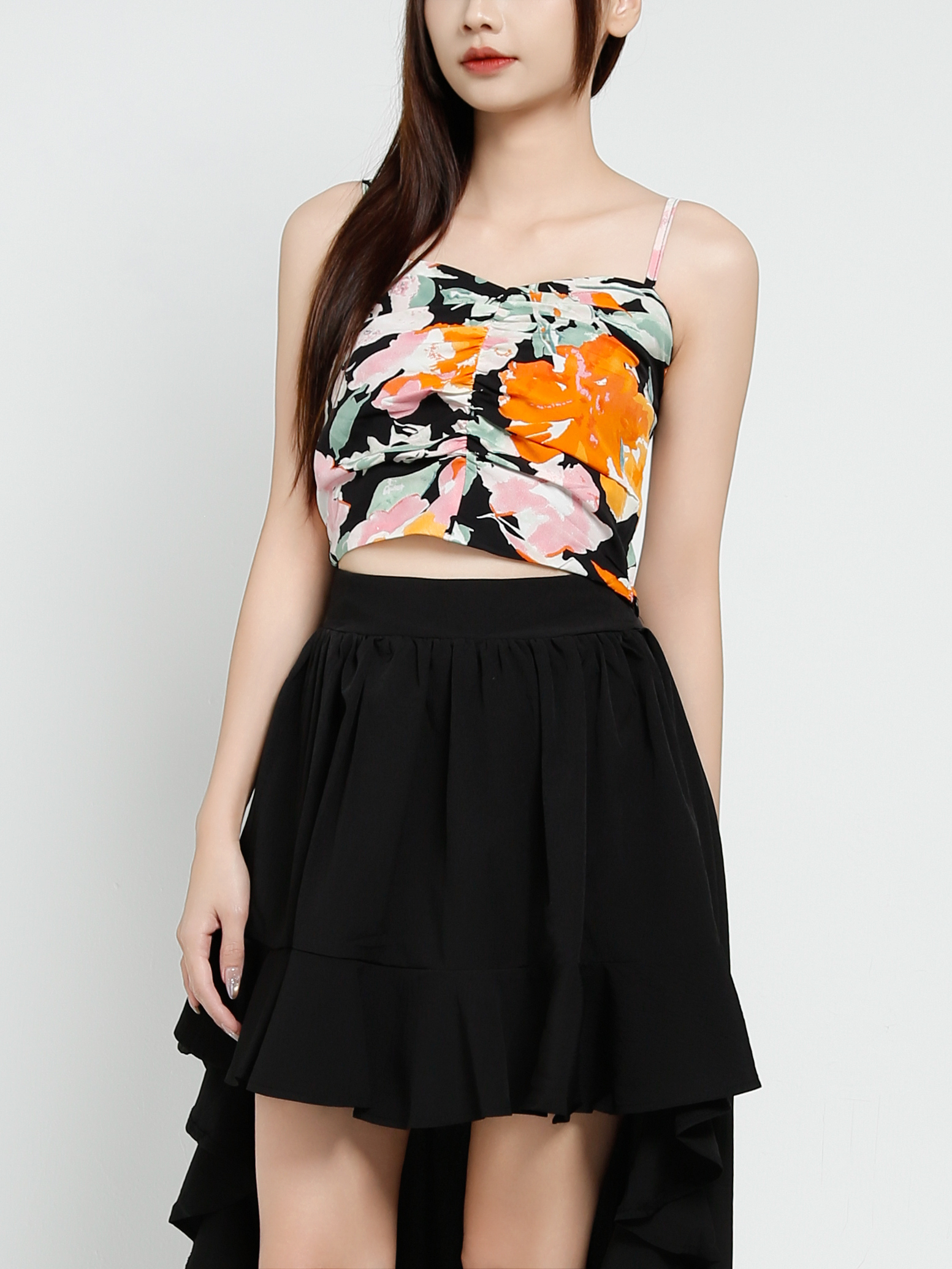 Sleeveless Top With Long Skirt Set 37853