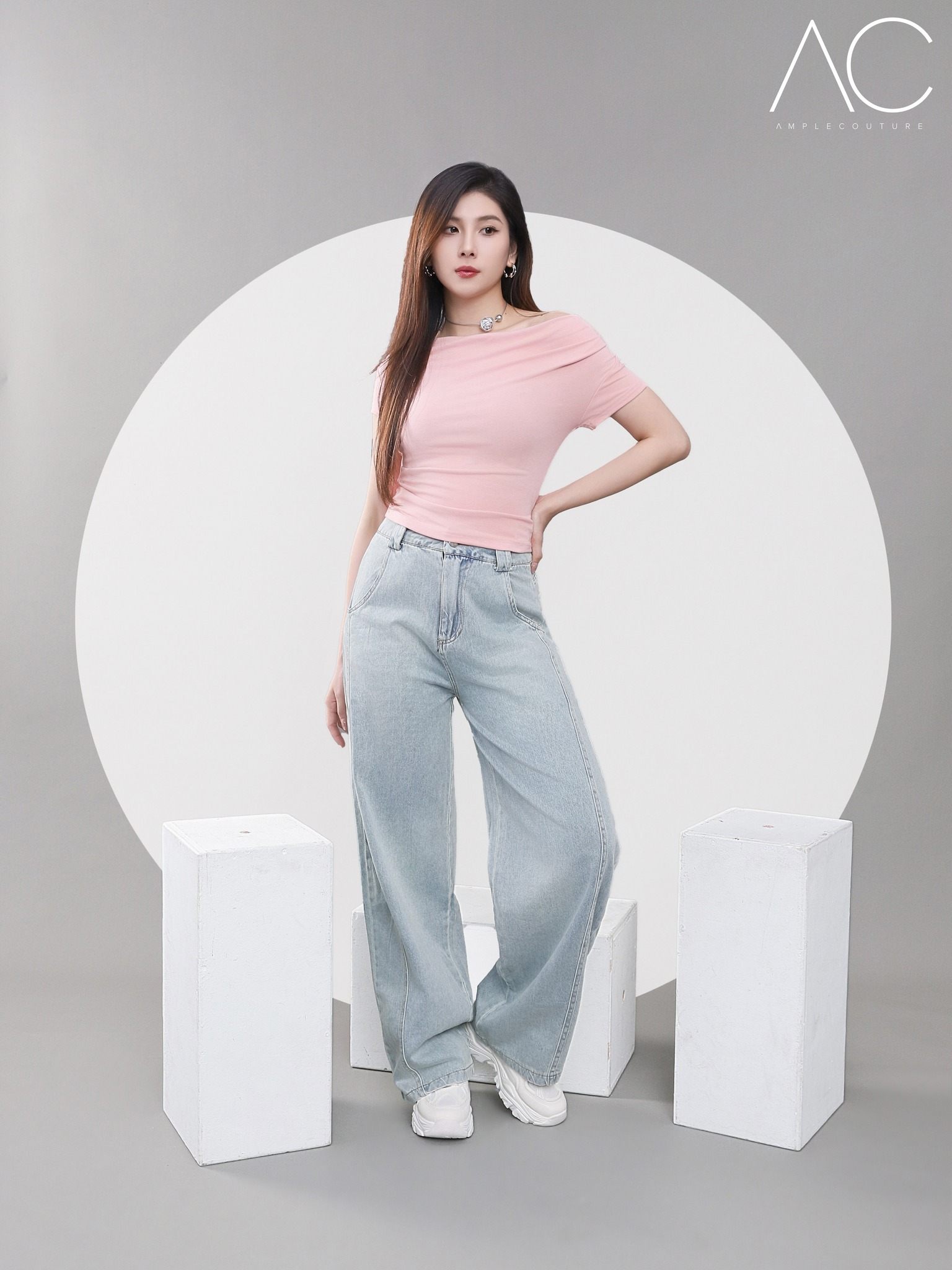 Denim Long Pants 44387