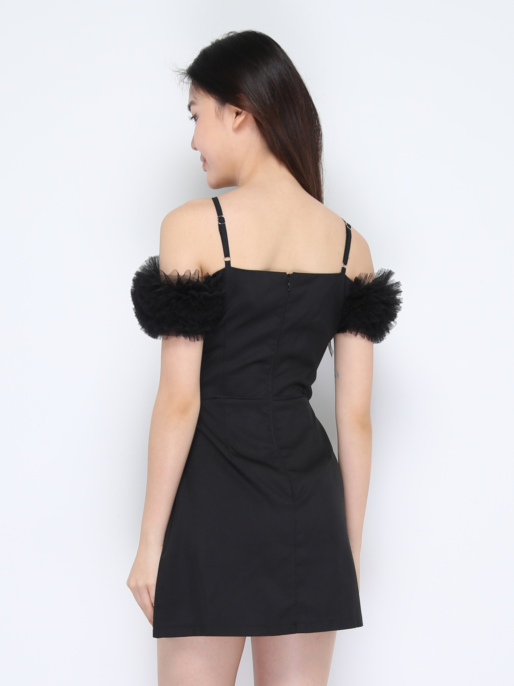 Net Shoulder Decorative Jumpsuit 37897