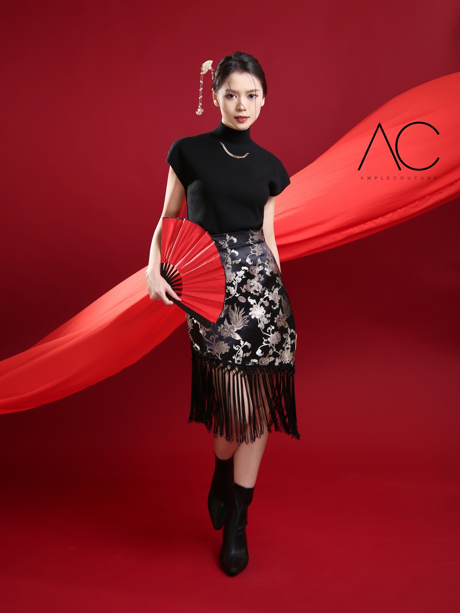 Back Zip Skirt AC550