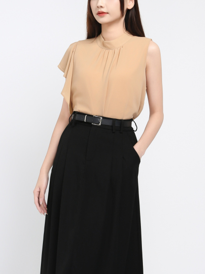 Side Ruffles Sleeve Top 37904