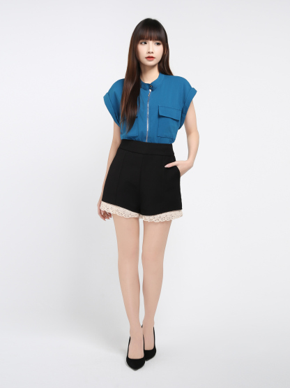 High Waist With Lace Short Pants 35985