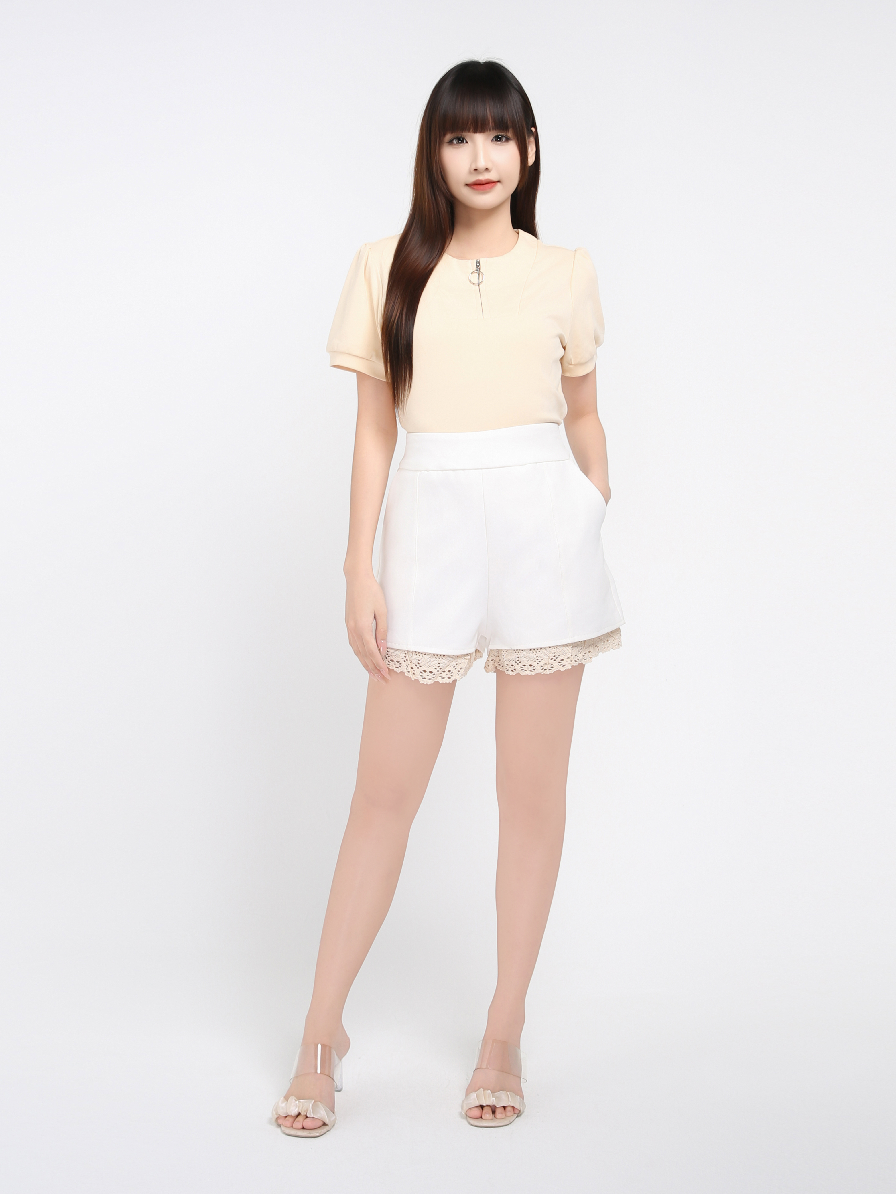High Waist With Lace Short Pants 35985