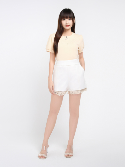 High Waist With Lace Short Pants 35985