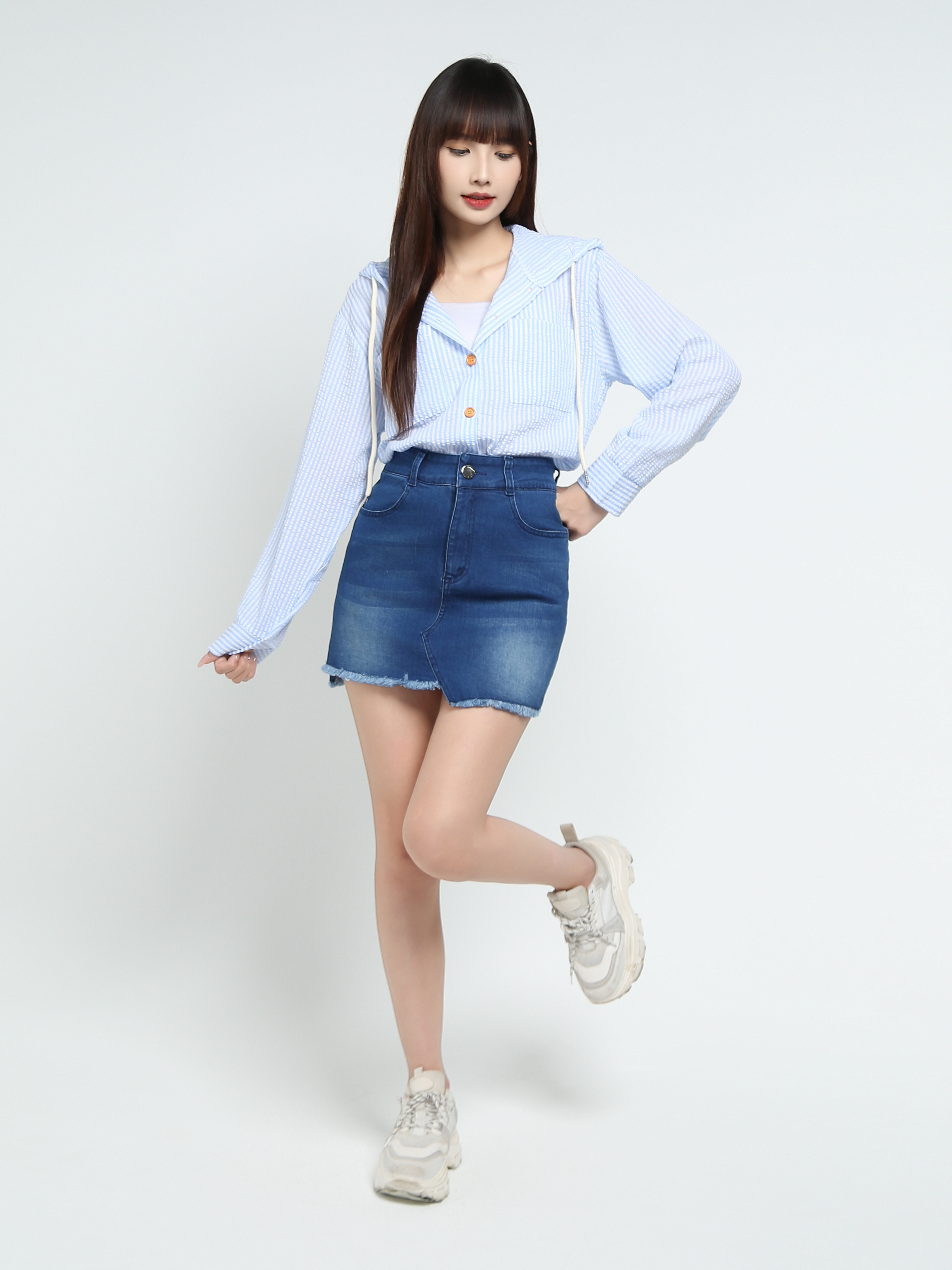 Denim Skirt Pants 37977