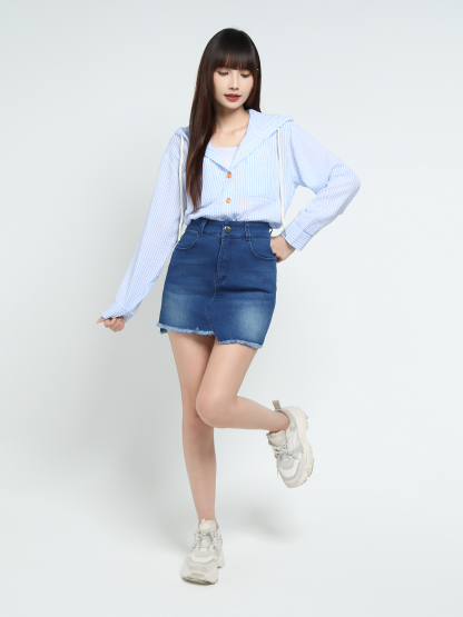 Denim Skirt Pants 37977