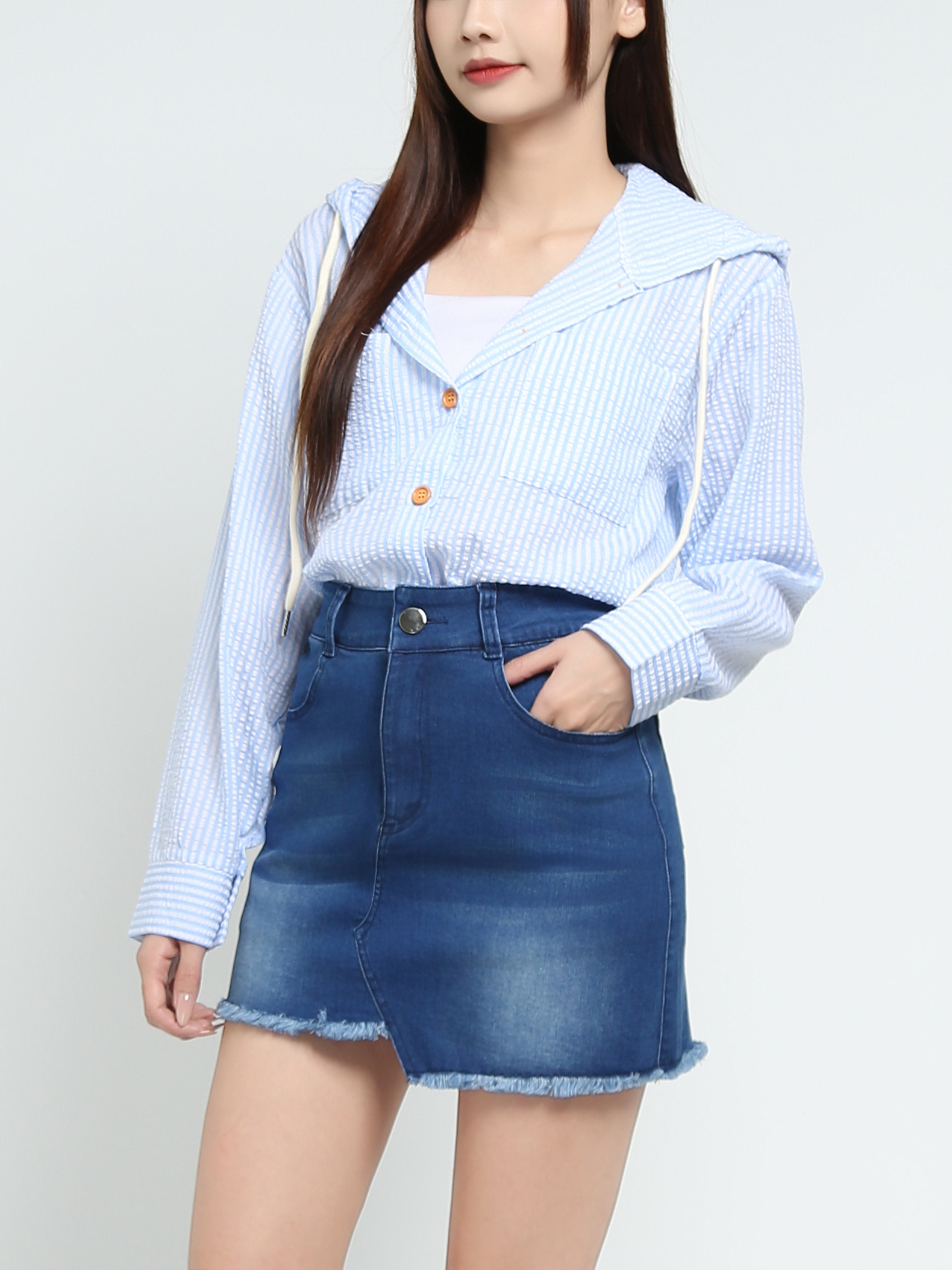 Denim Skirt Pants 37977