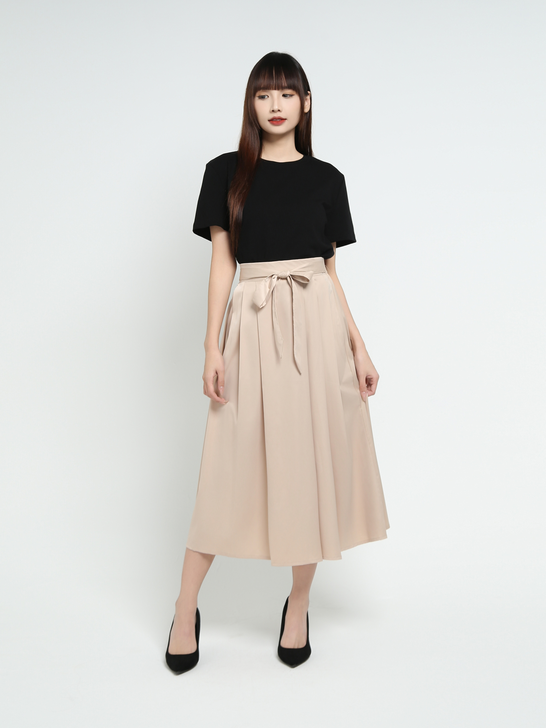 Side Pleated Skirt 37983