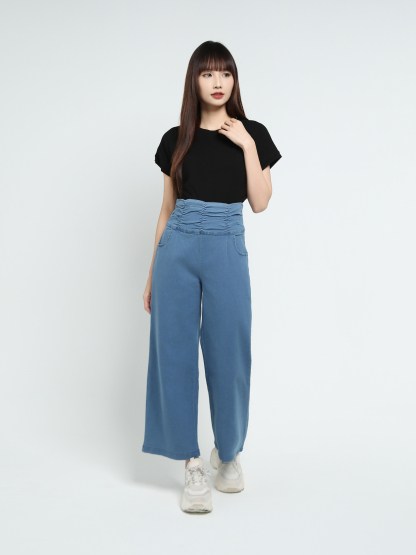High Waist Denim Long pants 37899