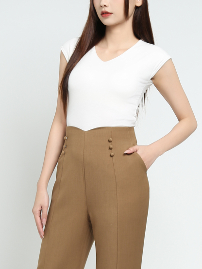 High Waist Long Pants 37958