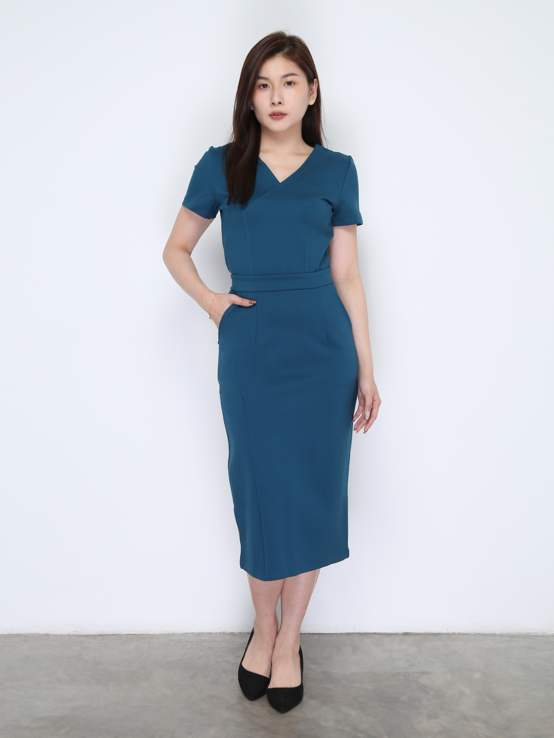 Short Sleeve Top With Long Skirt Set 38031