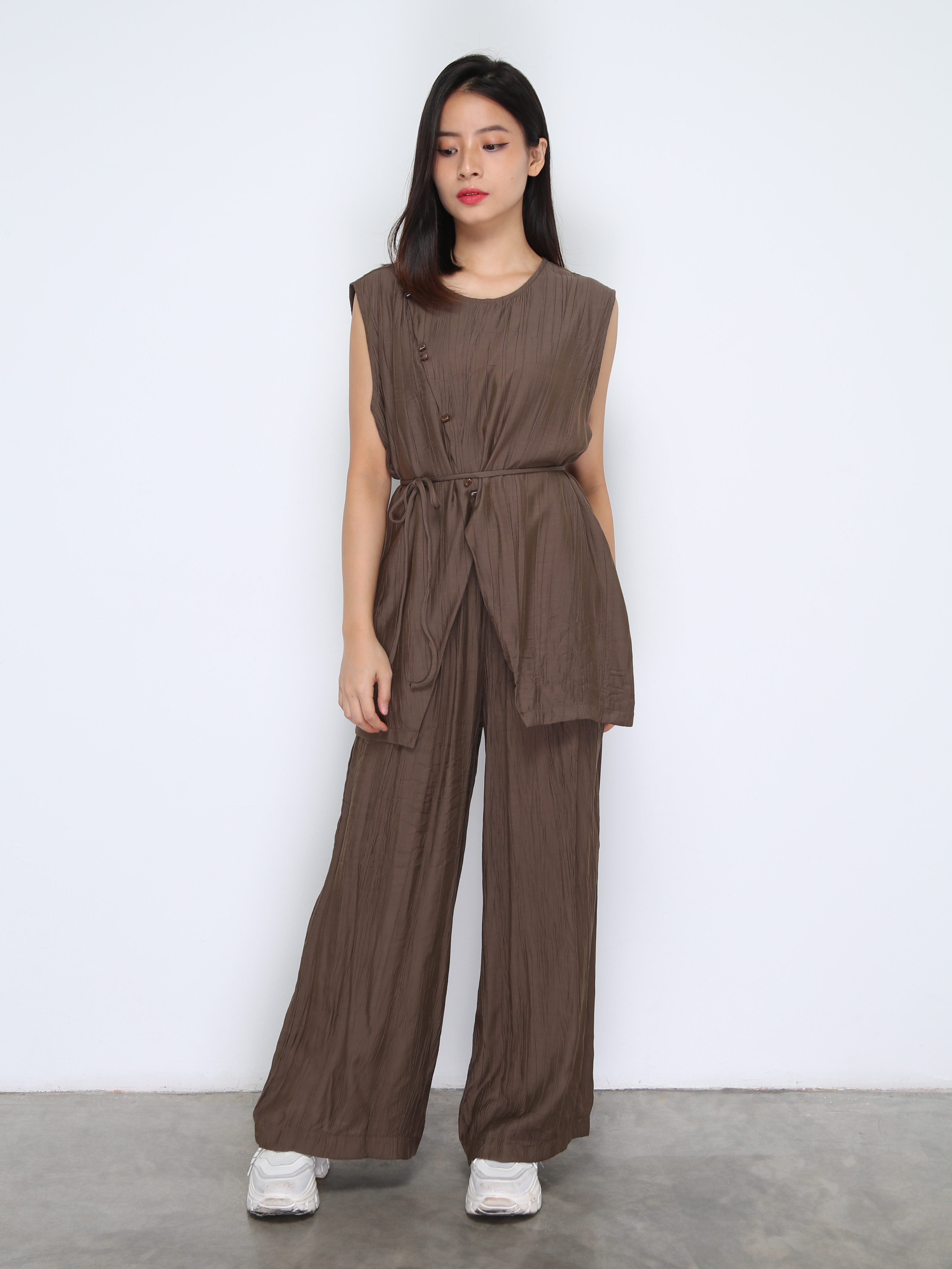 Short Sleeve Top With Long Pant Set 38041