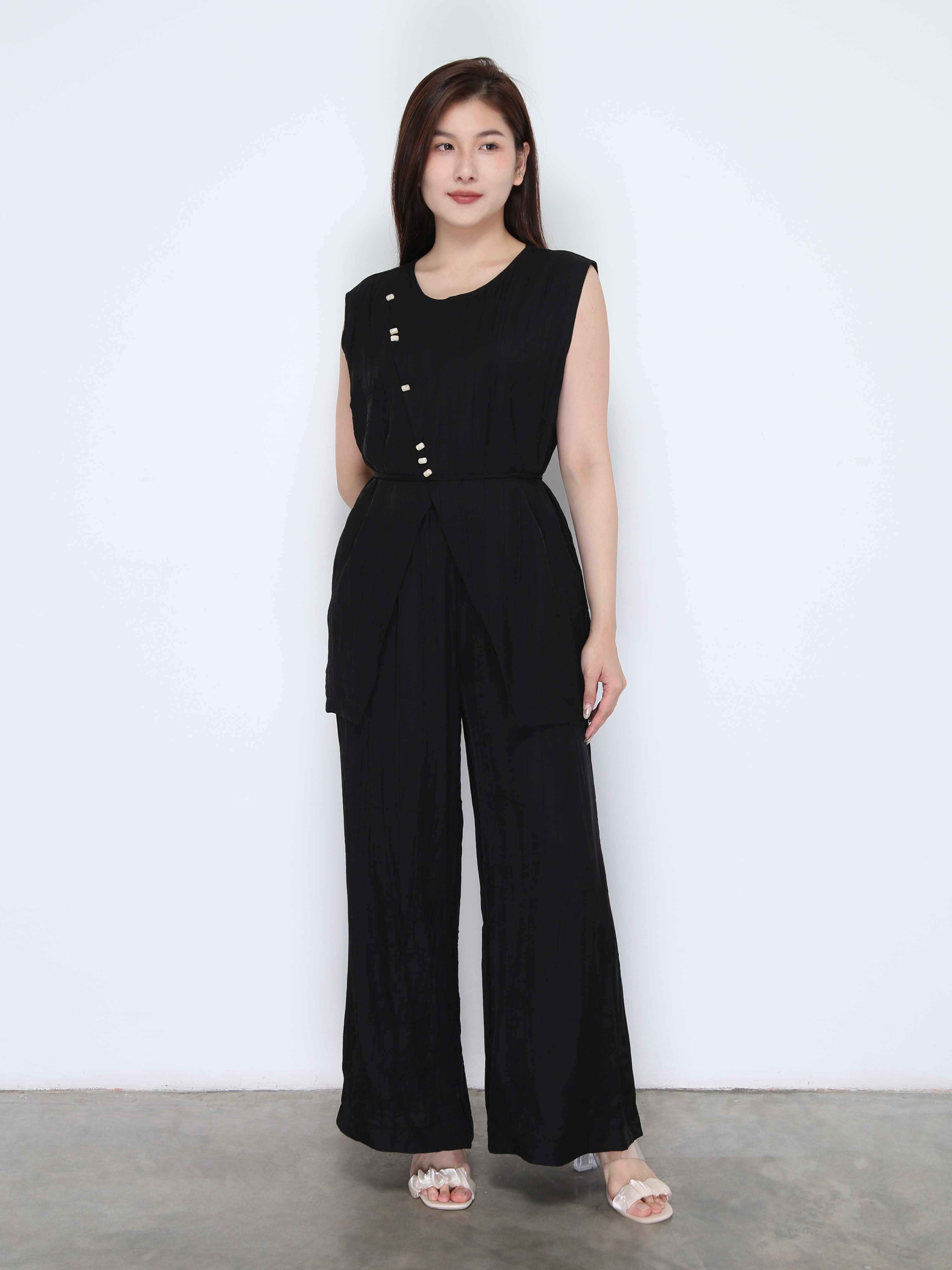 Short Sleeve Top With Long Pant Set 38041