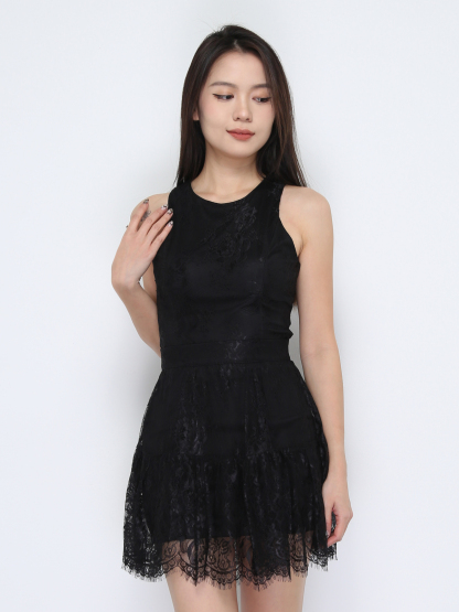 Sleeveless Back Zip Top With Skirt Pant Set 38053