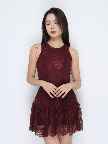 Sleeveless Back Zip Top With Skirt Pant Set 38053
