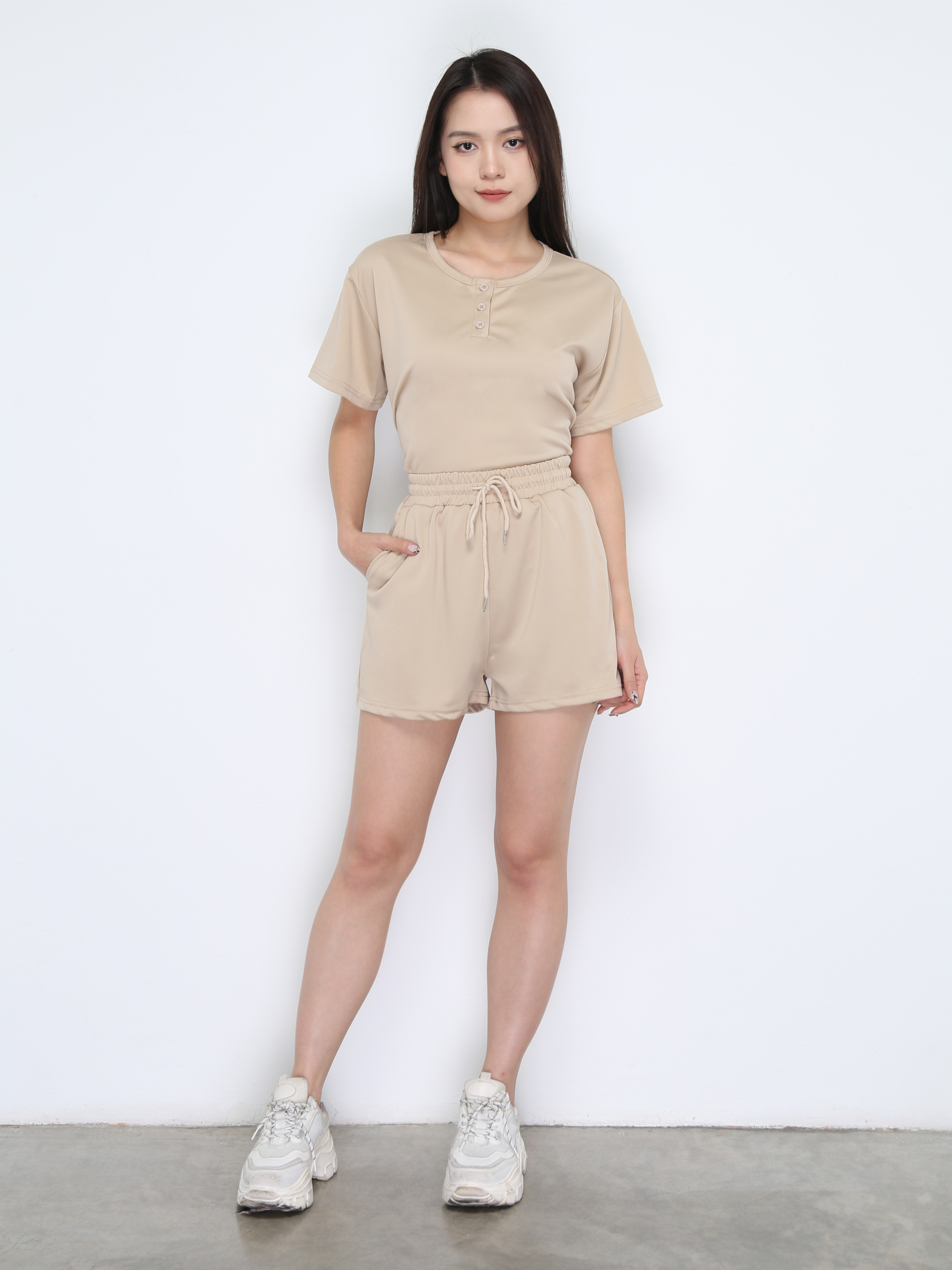 Short Sleeve Top With Short Pant Set 38057