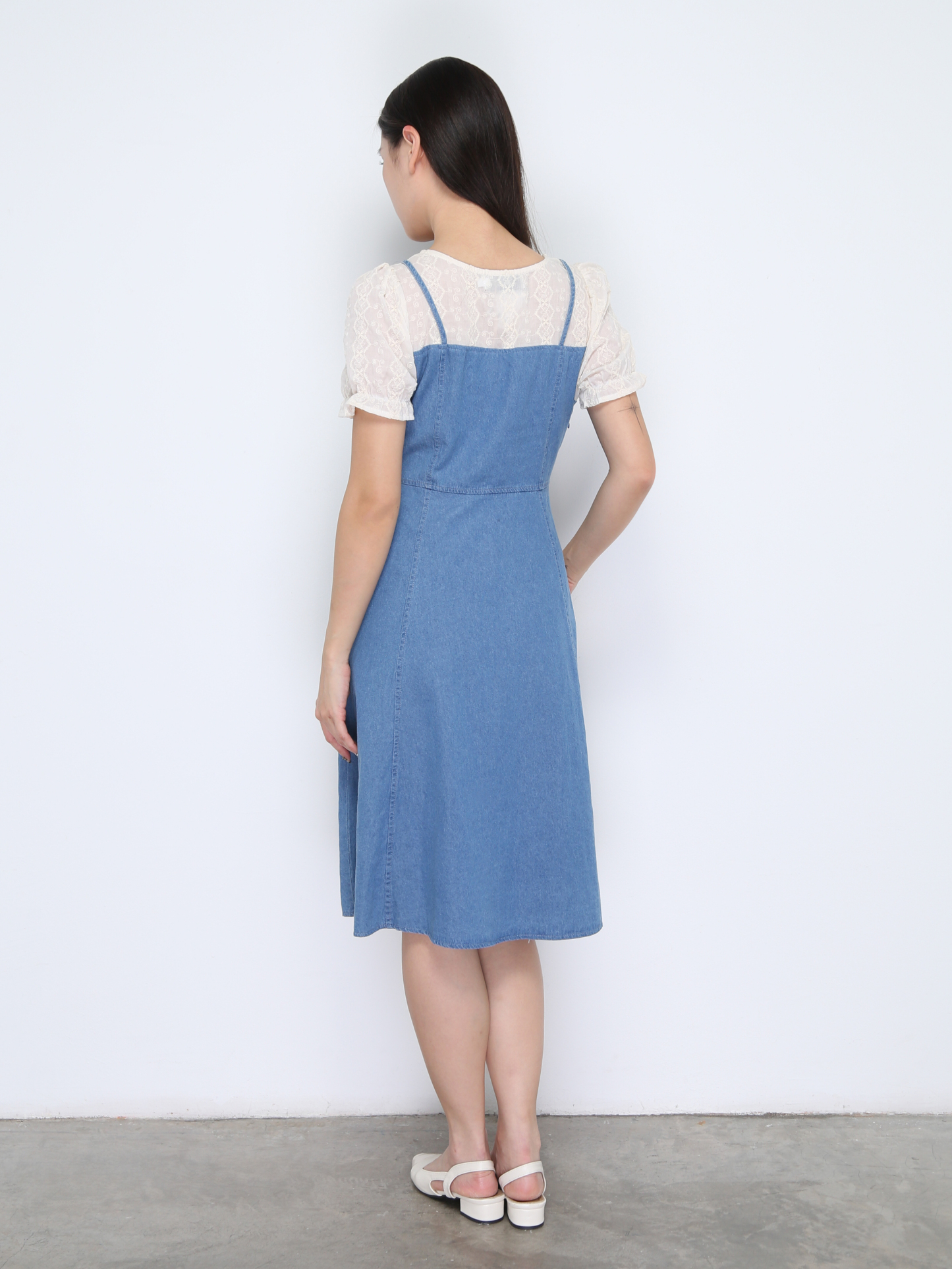 Denim Short Sleeve Dress 38060