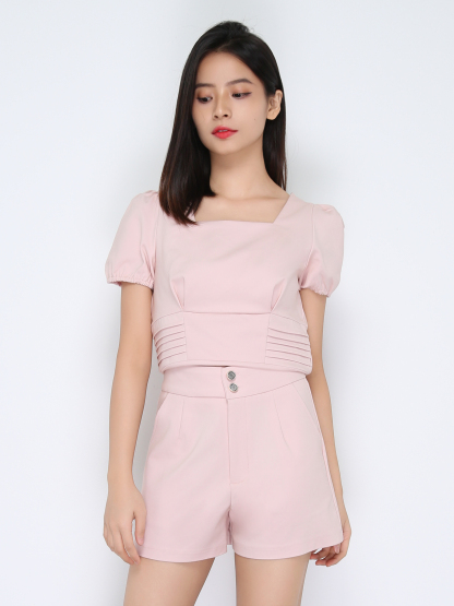 Pleated Design Top 38214