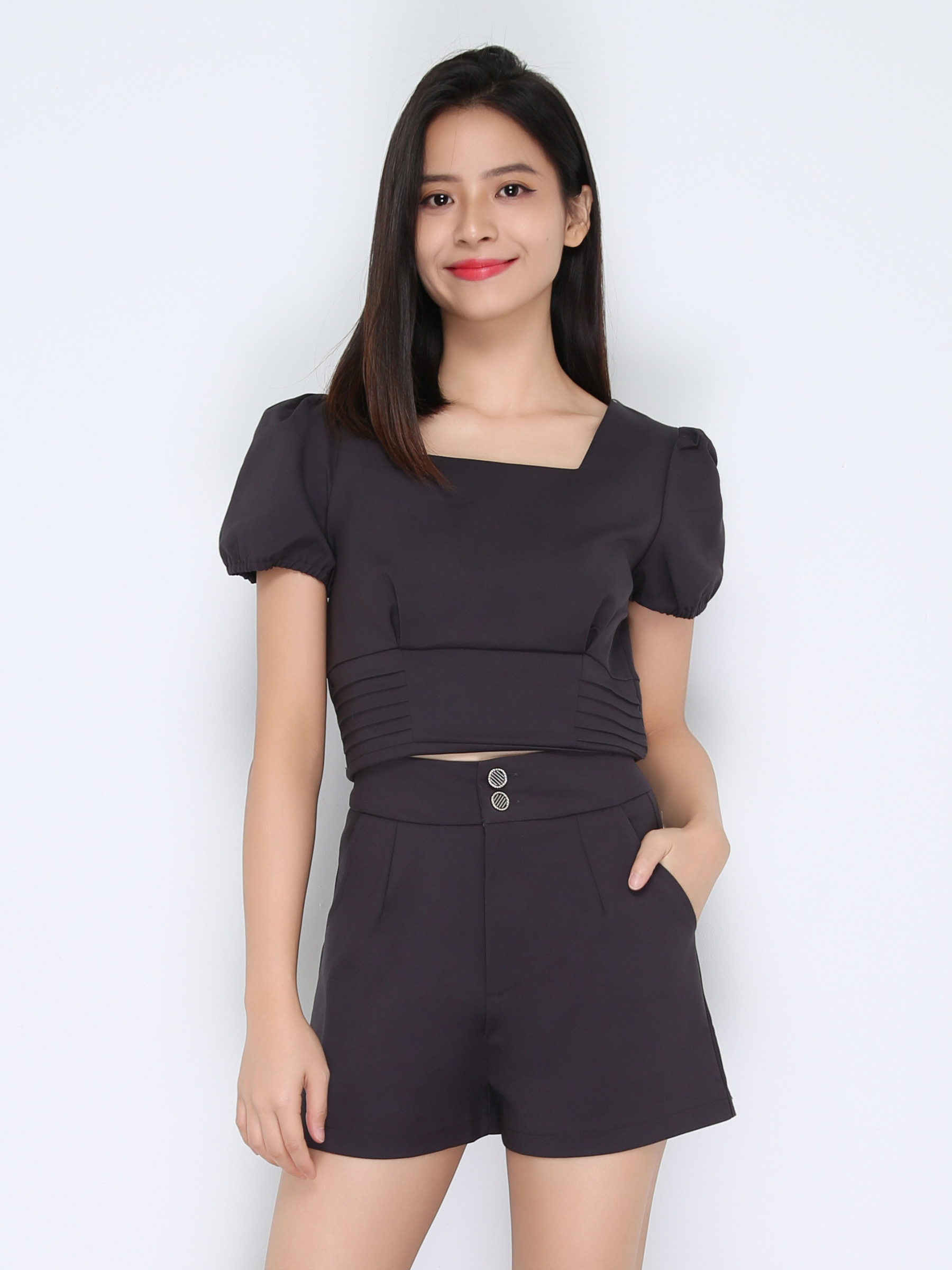 Pleated Design Top 38214