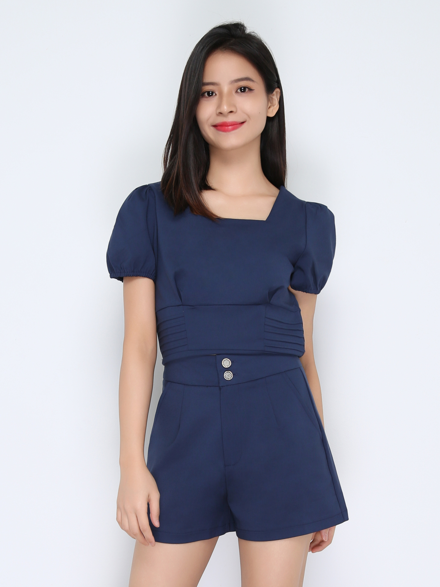 Pleated Design Top 38214