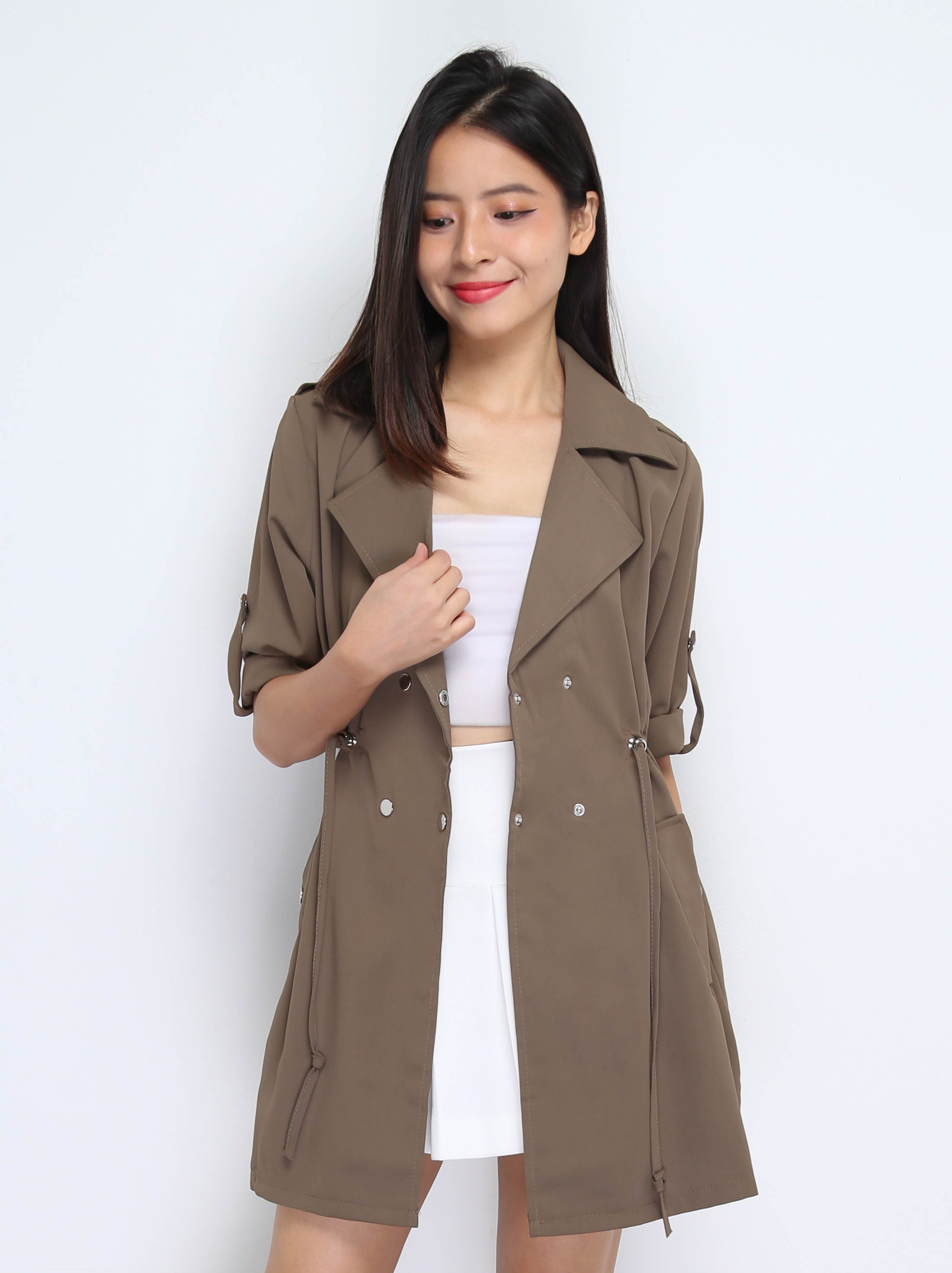 Waist Drawstring Jacket 38219