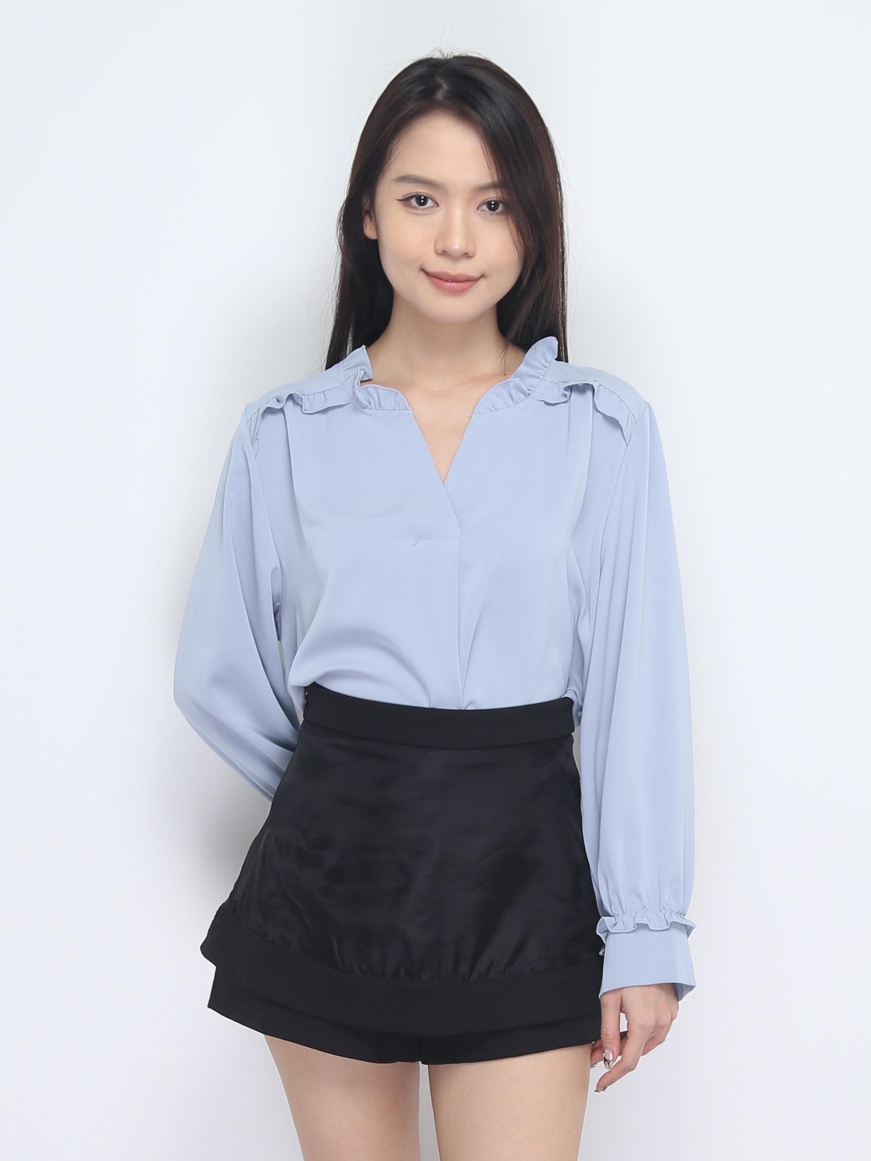 Long Sleeve V Neck Top 38249