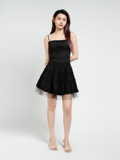 Pleated Skirt Pants 37684