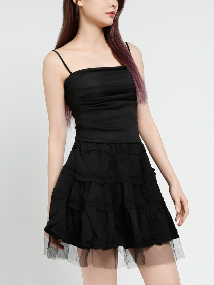 Pleated Skirt Pants 37684