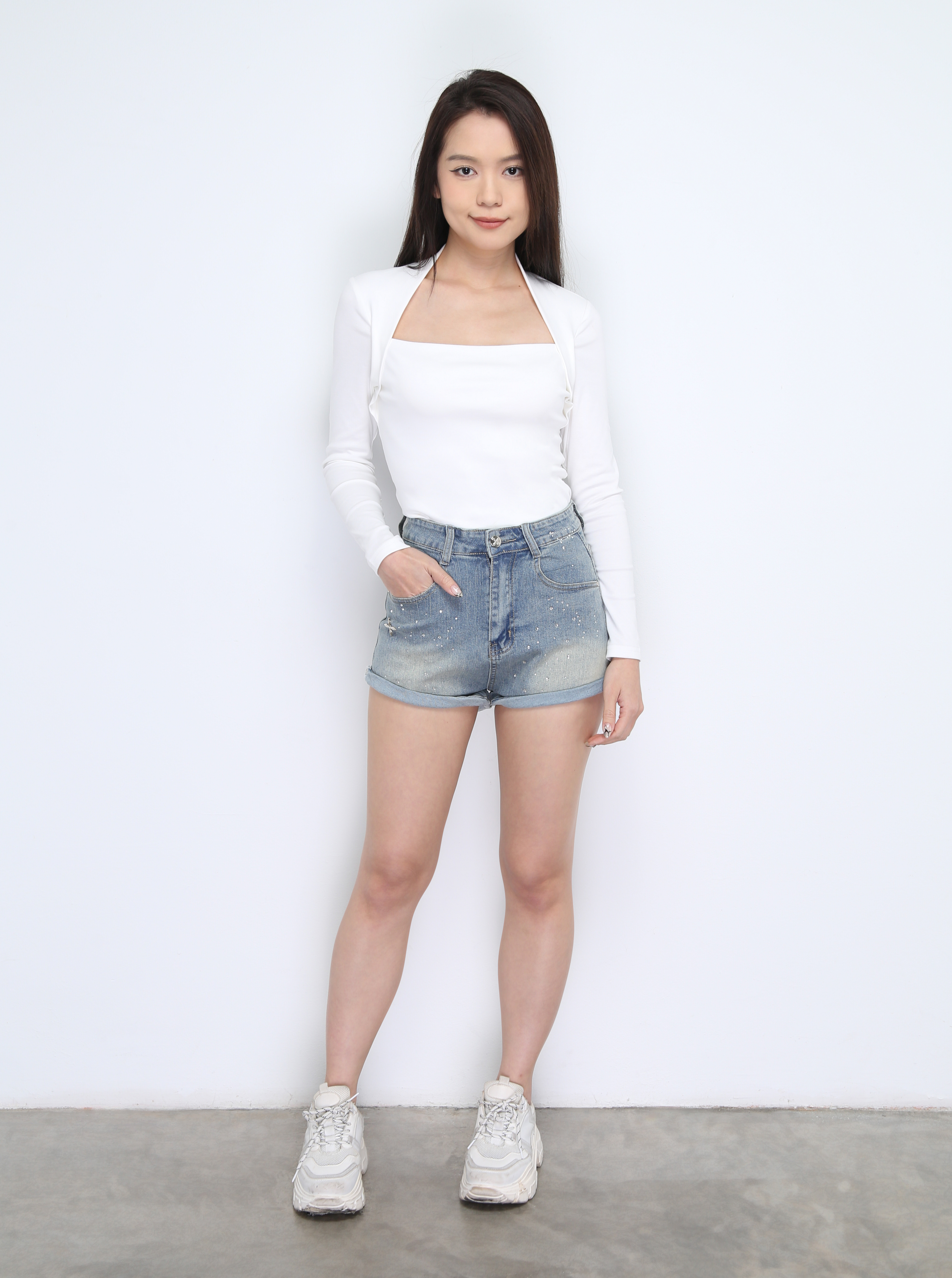 Denim Short Pants 38266