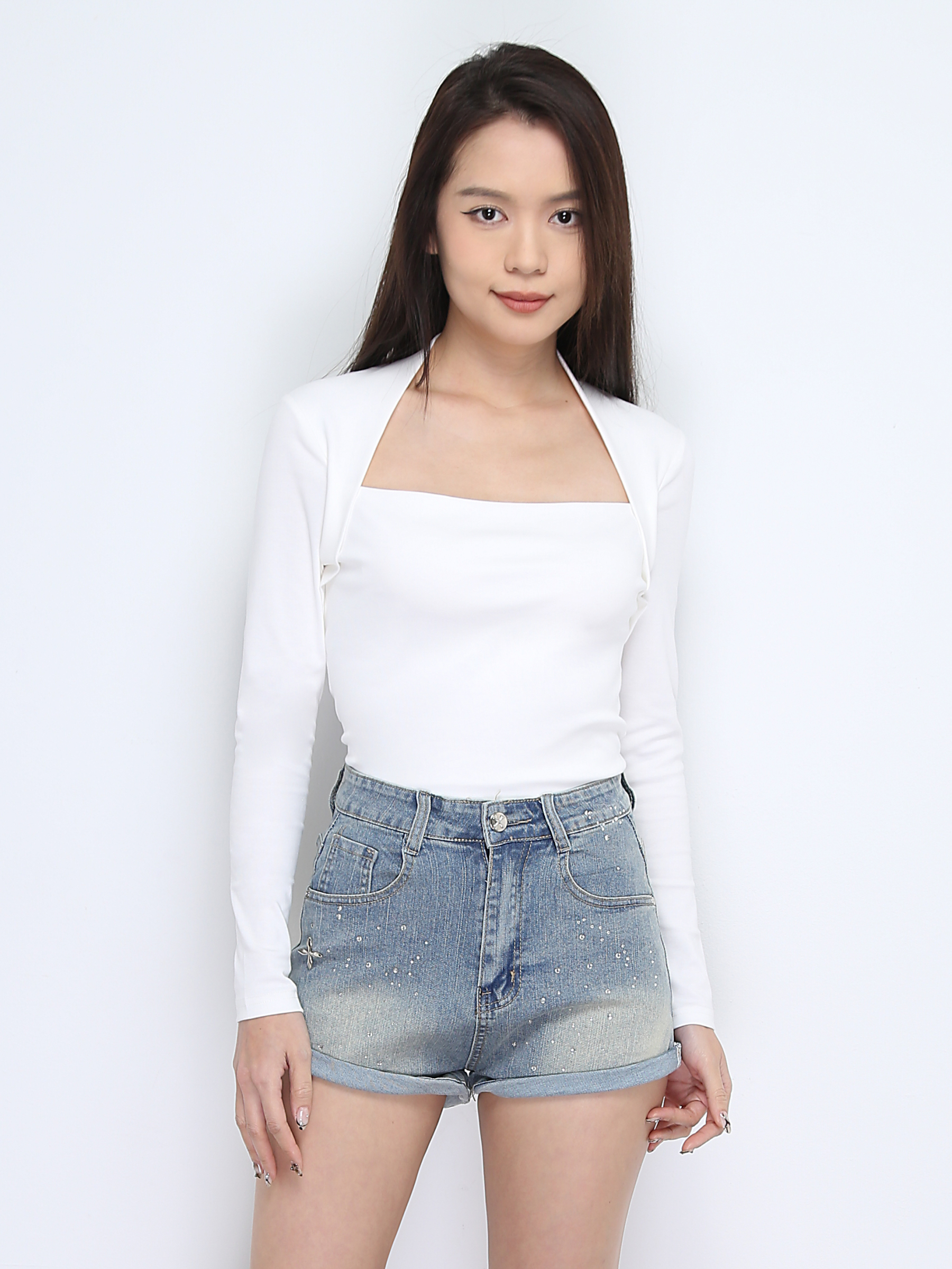 Denim Short Pants 38266