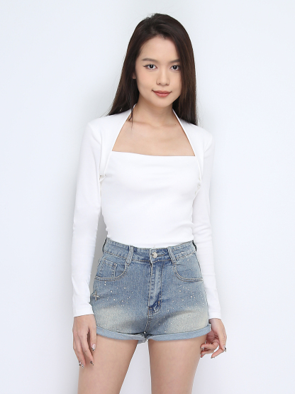 Denim Short Pants 38266