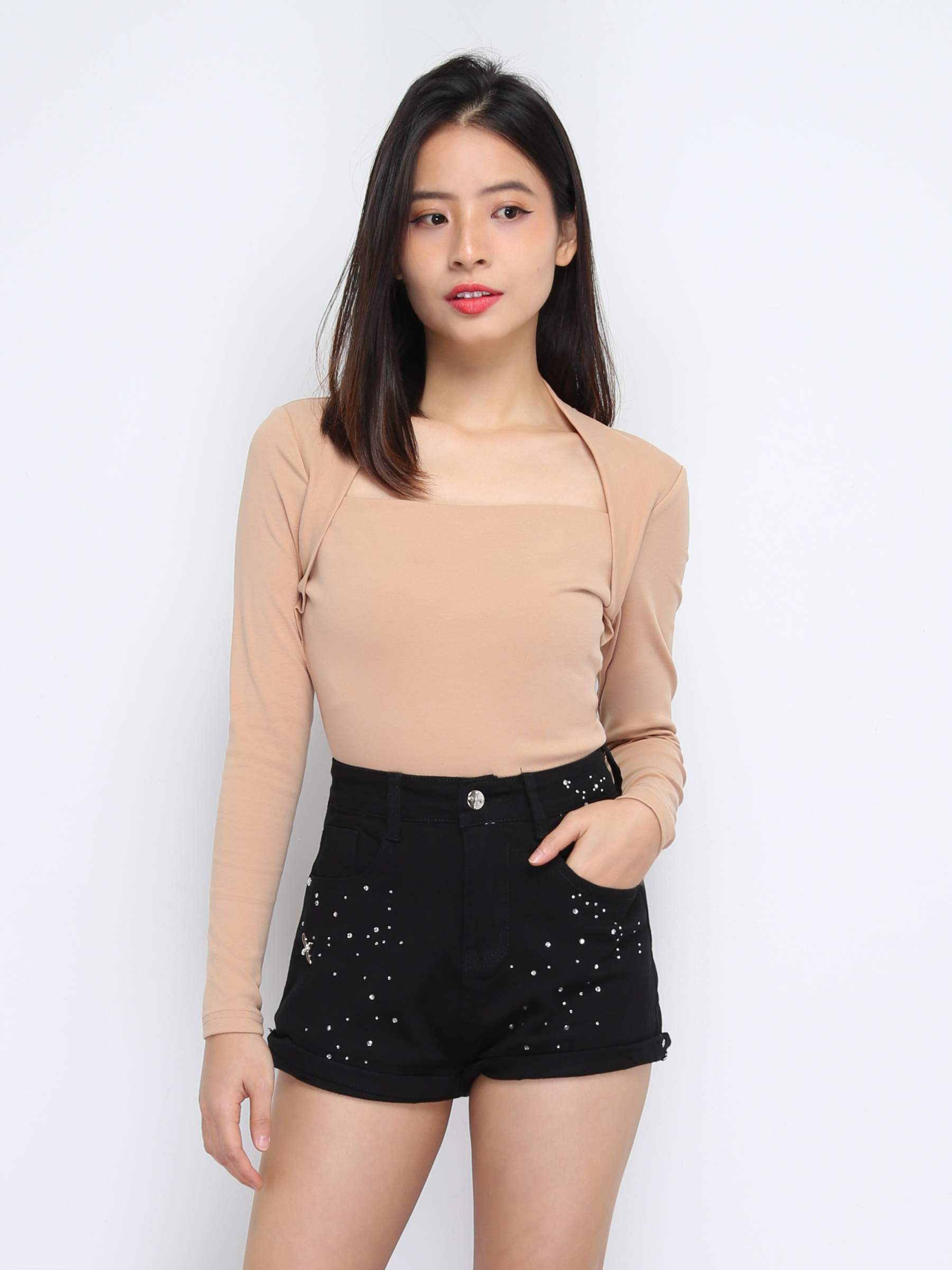 Denim Short Pants 38266