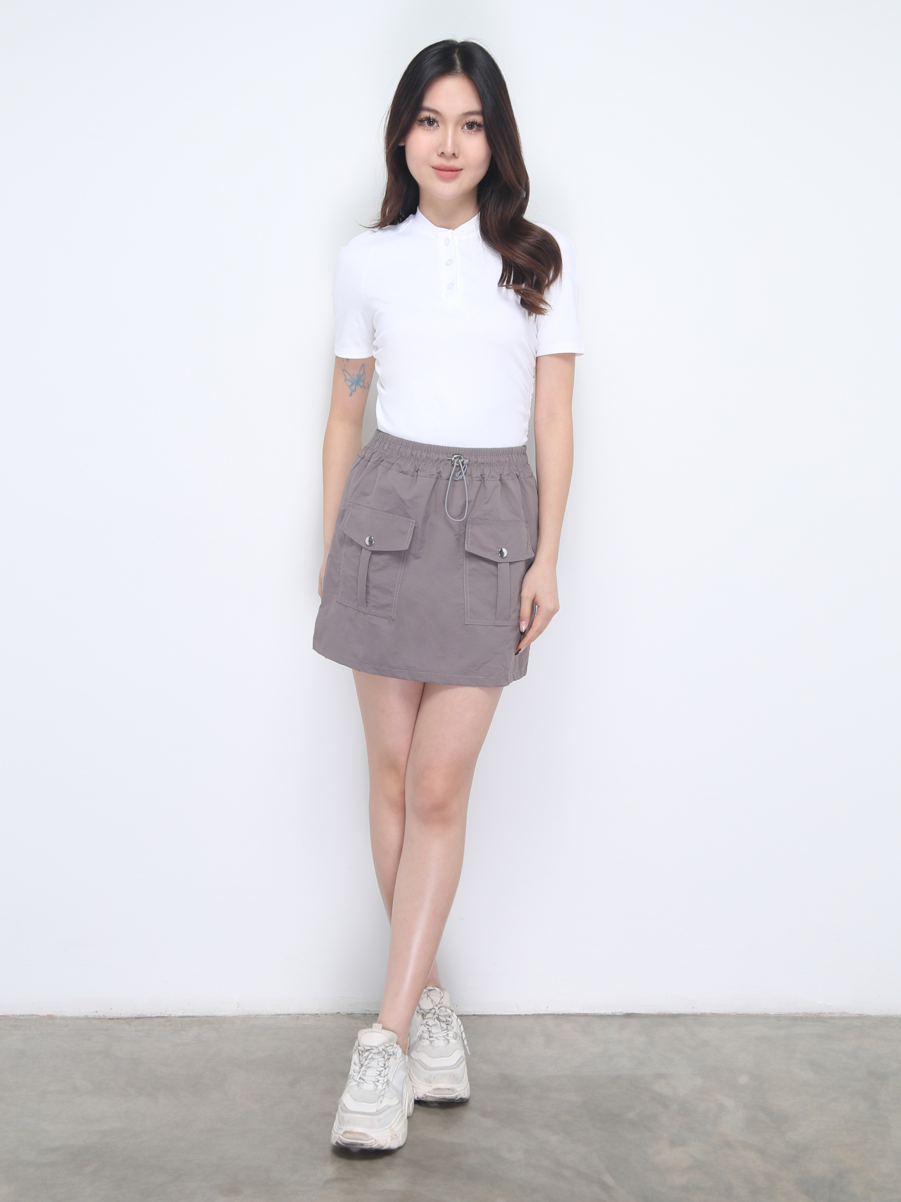 Front Pocket Skirt Pants 38344