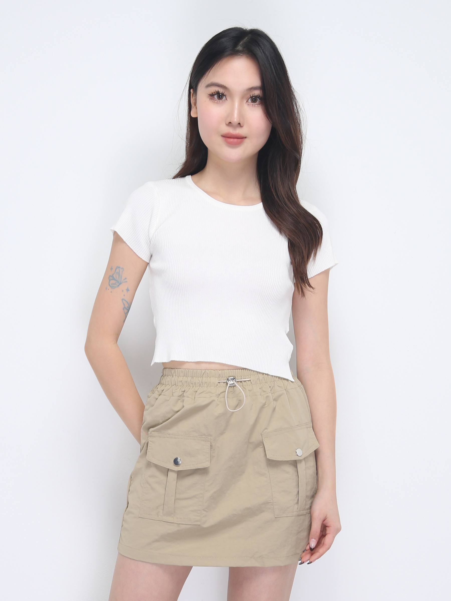 Front Pocket Skirt Pants 38344