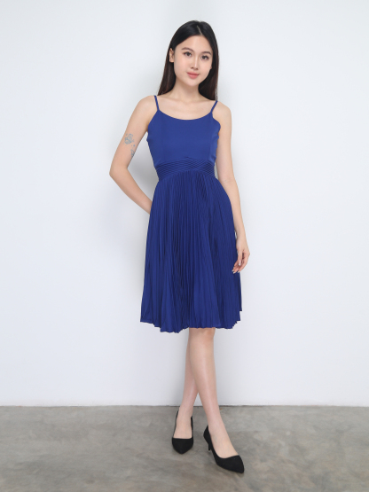 Sleeveless Pleated Dress 38283