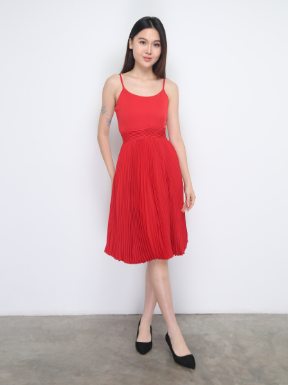 Sleeveless Pleated Dress 38283