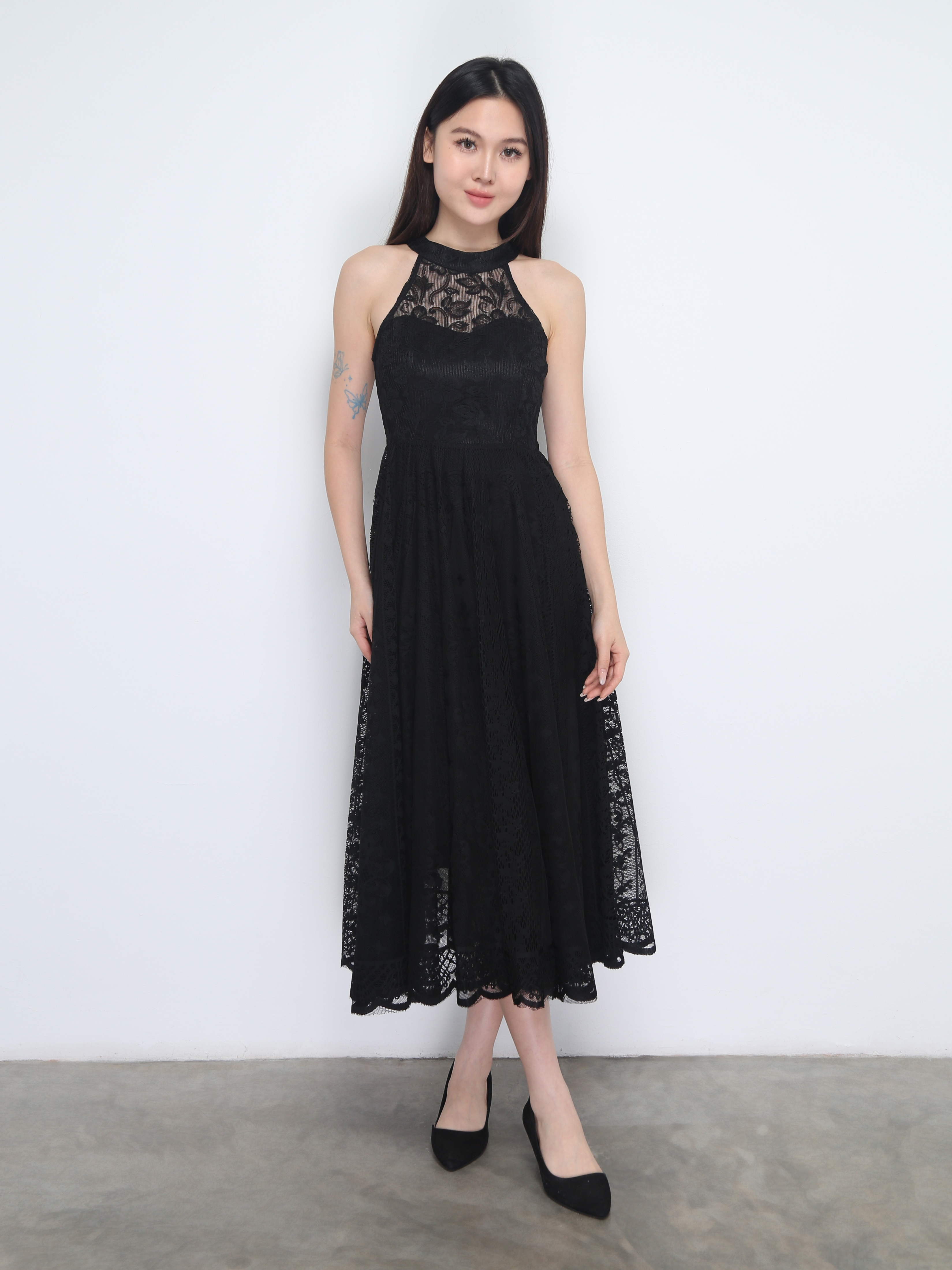 Halter Lace Dress 38308
