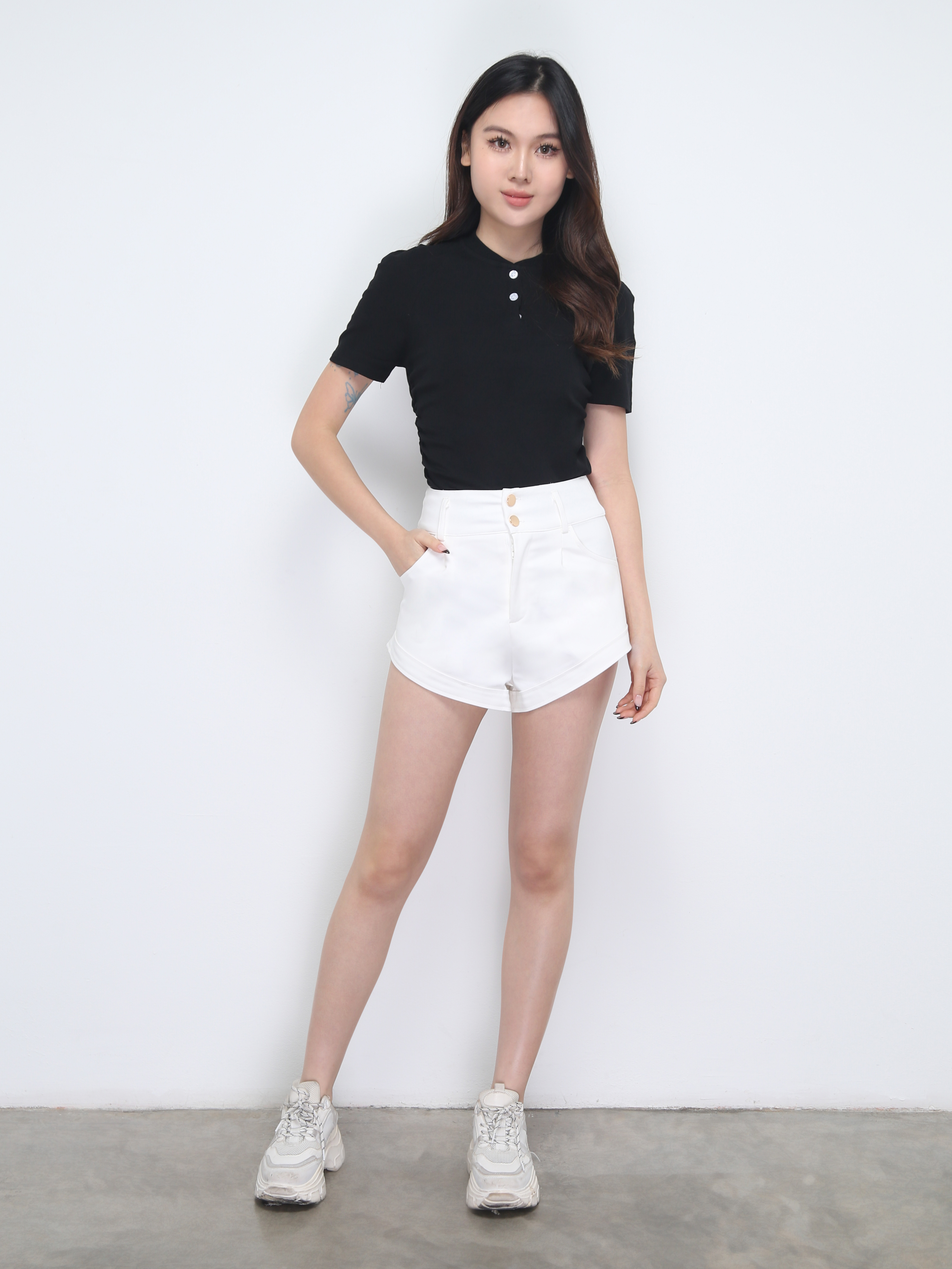Side Pocket Short Pants 38448