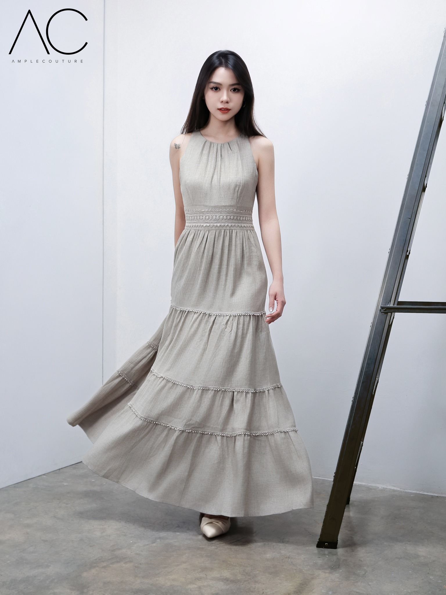 Sleeveless Back Zip Dress 38889