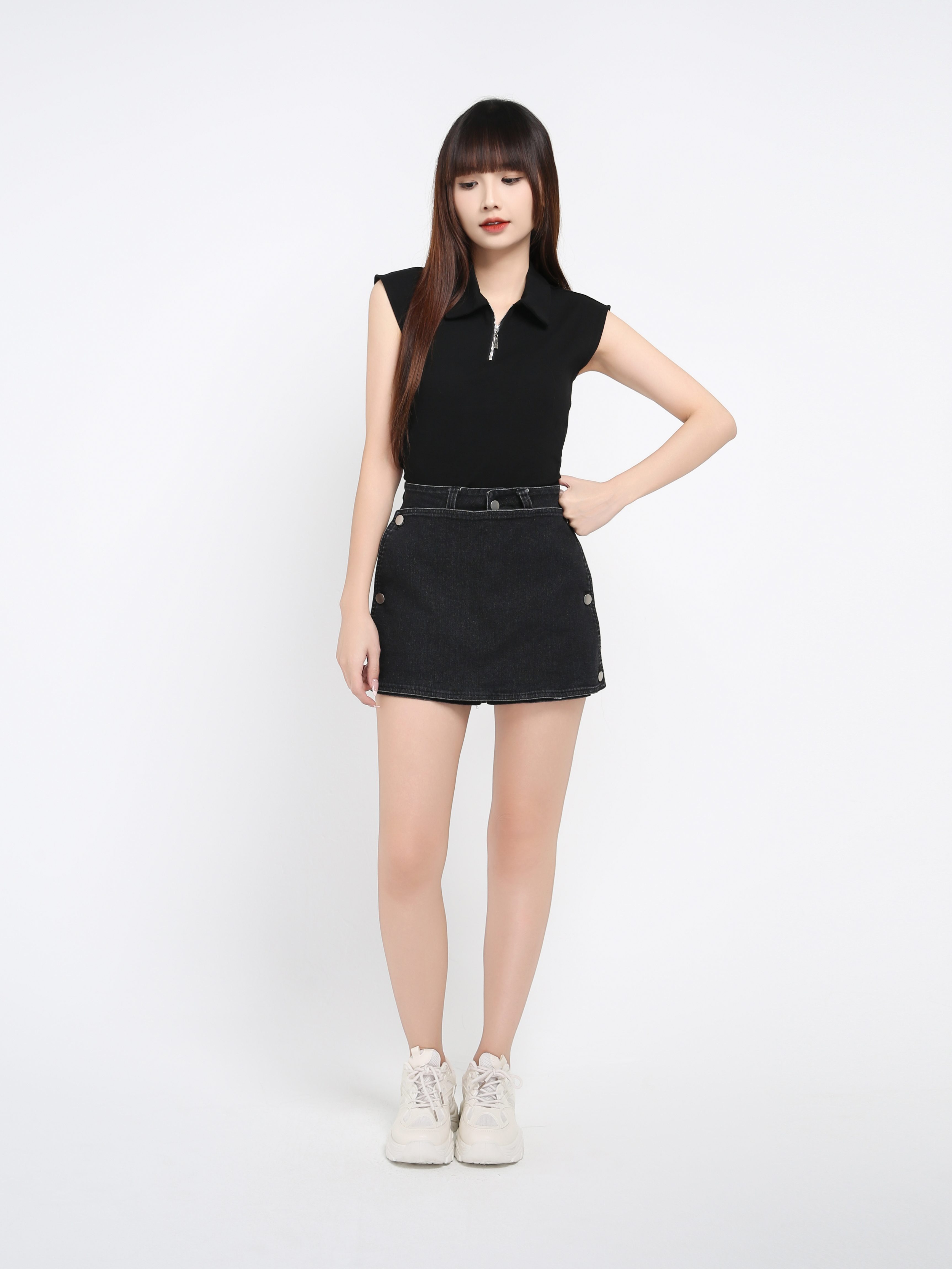 Denim Skirt Pants 41156