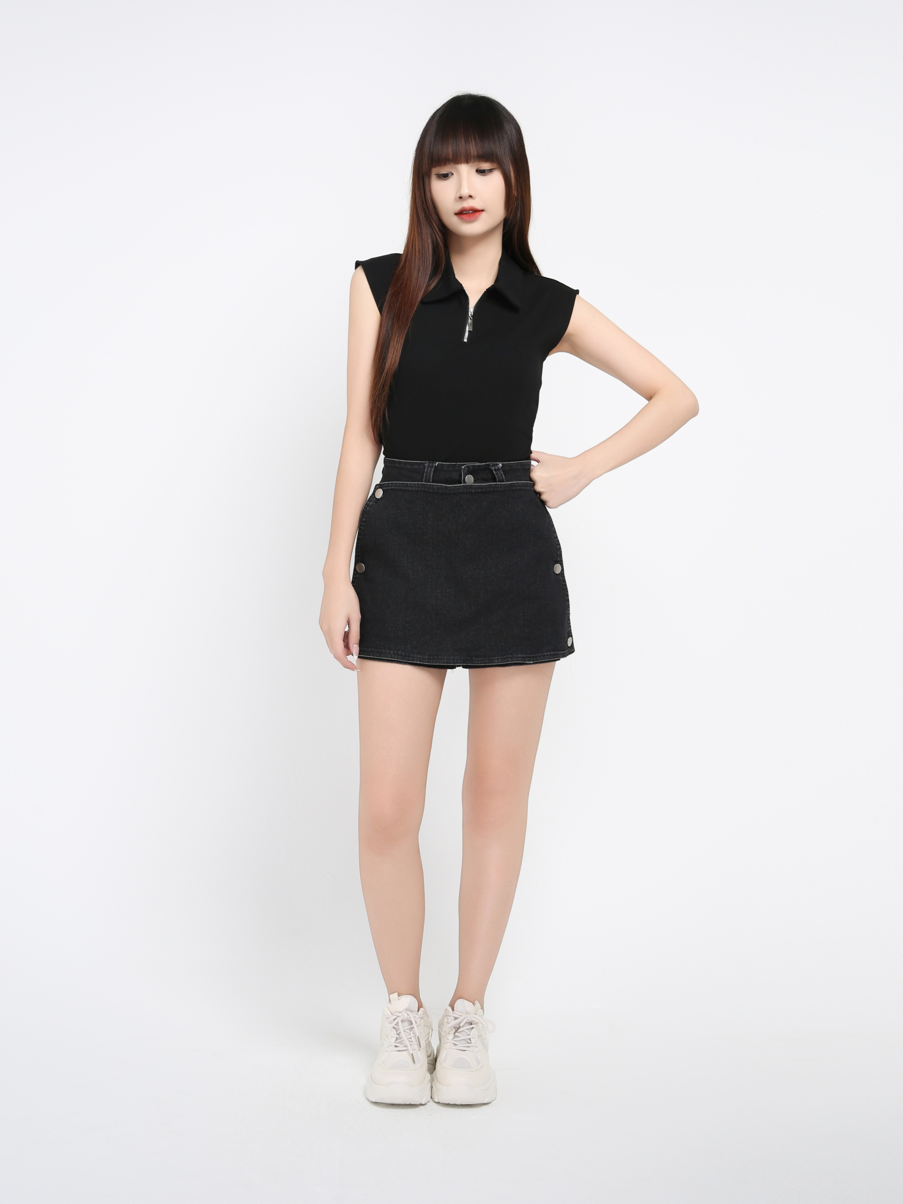 Denim Skirt Pants 41156