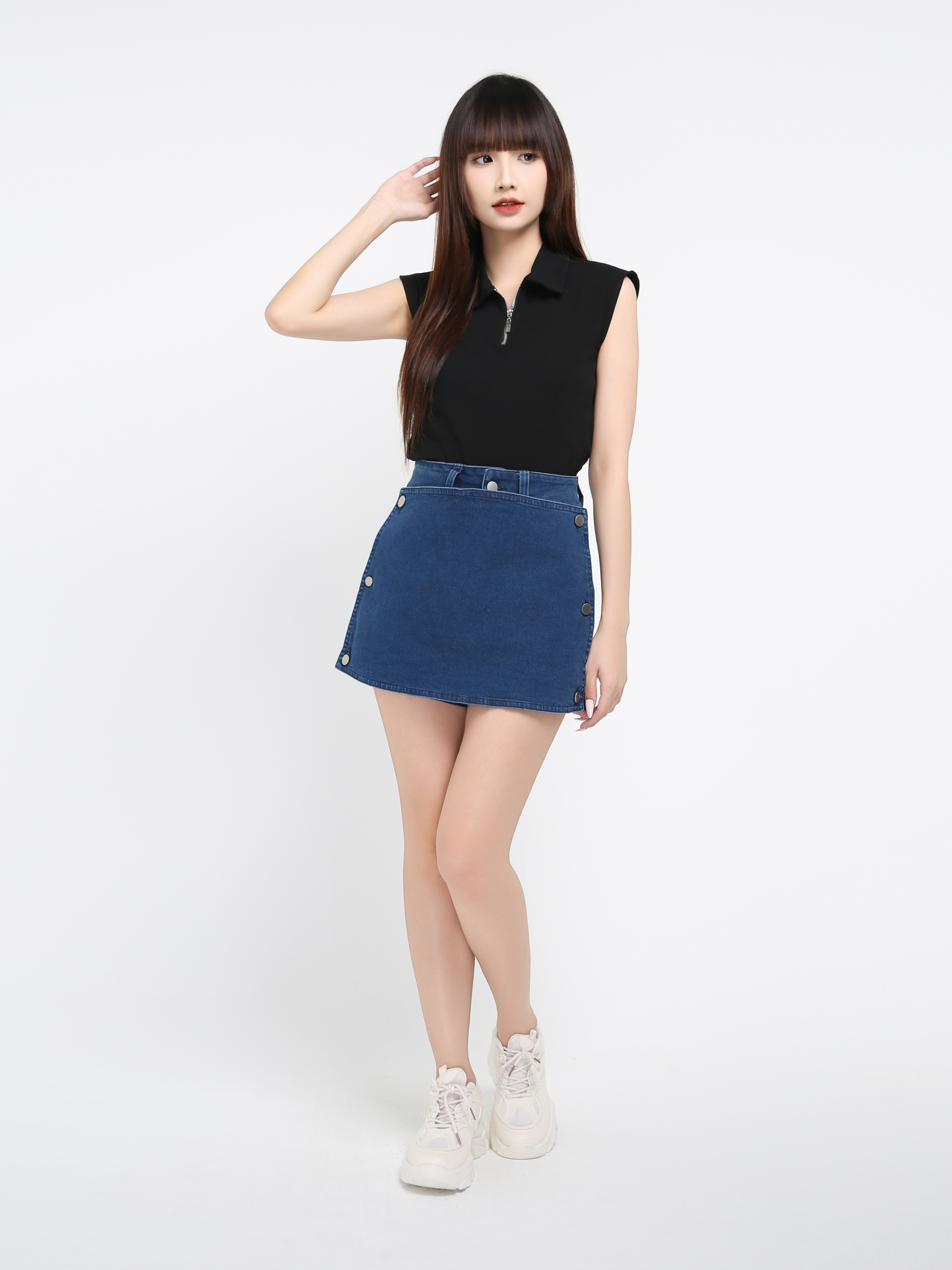 Denim Skirt Pants 41156